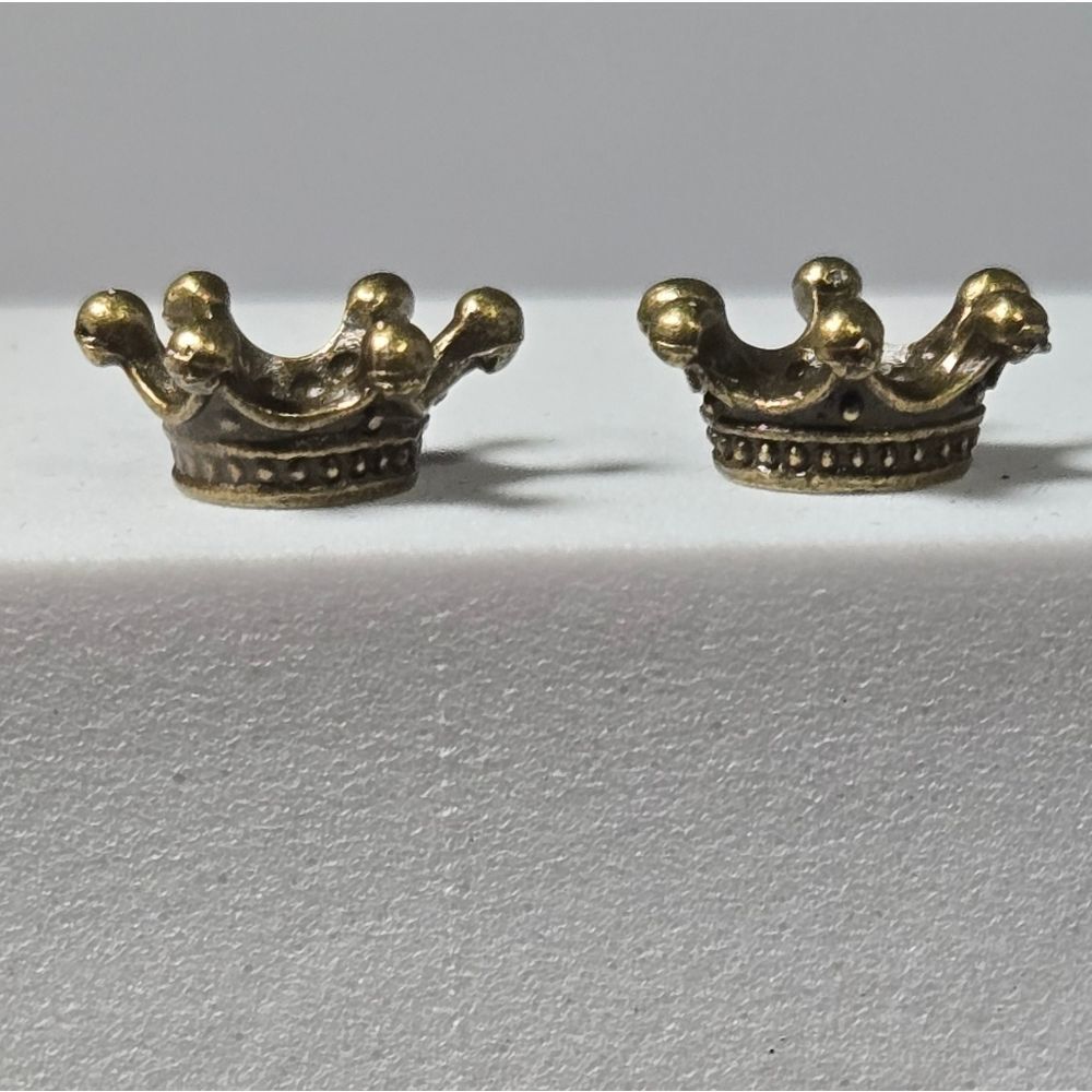 5pcs - Bronze Crown Spacer Beads Charm Bracelet Set DIY Jewelry Medieval Tiara